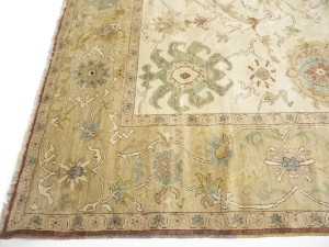 Cream Floral Oushak 12'6X17 Turkish Oriental Rug