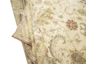 Cream Floral Oushak 12'6X17 Turkish Oriental Rug