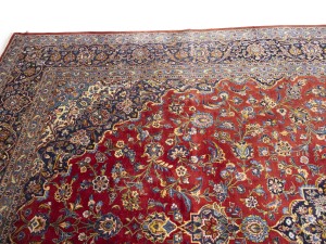 Semi Antique Red Traditional Red 10X16 Kashan Persian Rug