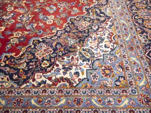 Semi Antique Red Traditional Red 10X16 Kashan Persian Rug