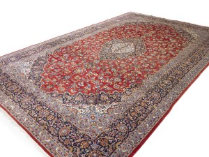 Semi Antique Red Traditional Red 10X16 Kashan Persian Rug