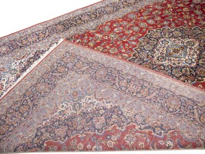 Semi Antique Red Traditional Red 10X16 Kashan Persian Rug