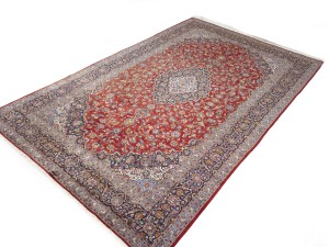Semi Antique Red Traditional Red 10X16 Kashan Persian Rug