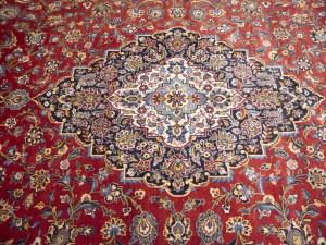 Semi Antique Red Traditional Red 10X16 Kashan Persian Rug