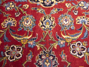 Semi Antique Red Traditional Red 10X16 Kashan Persian Rug