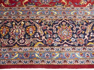 Semi Antique Red Traditional Red 10X16 Kashan Persian Rug