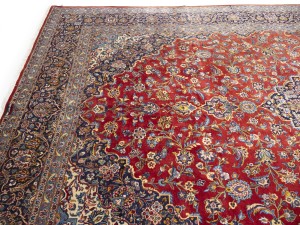 Semi Antique Red Traditional Red 10X16 Kashan Persian Rug