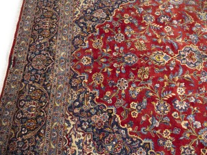 Semi Antique Red Traditional Red 10X16 Kashan Persian Rug