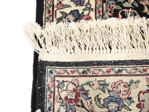 Charcoal Floral Tribal 2'6X9'9 Indo-Kashan Oriental Runner Rug