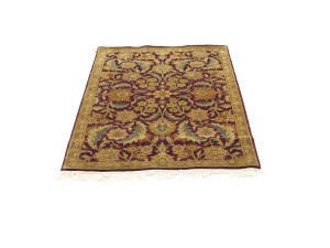 Burgundy Floral Classic 4X6 Agra Jaipur Oriental Rug