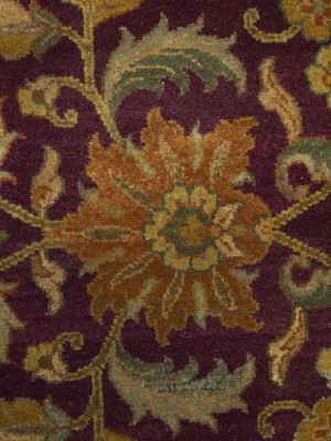 Burgundy Floral Classic 4X6 Agra Jaipur Oriental Rug