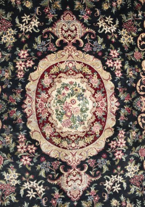 Charcoal Floral Classic 6X10 Royal Tabriz Oriental Rug