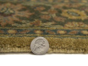 Golden Beige Floral Classic 3X13'5 Agra Jaipur Oriental Runner Rug