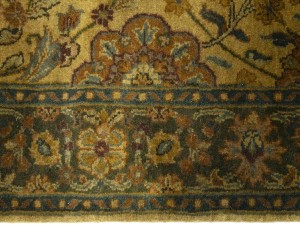 Golden Beige Floral Classic 3X13'5 Agra Jaipur Oriental Runner Rug
