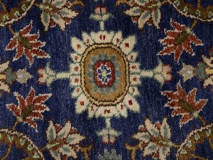 Navy Blue Floral Classic 4X16 Agra Jaipur Oriental Runner Rug