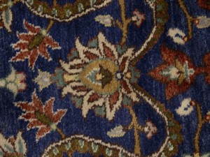 Navy Blue Floral Classic 4X16 Agra Jaipur Oriental Runner Rug