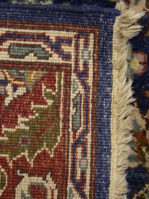Navy Blue Floral Classic 4X16 Agra Jaipur Oriental Runner Rug