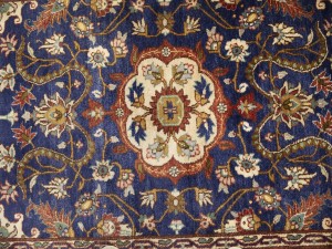 Navy Blue Floral Classic 4X16 Agra Jaipur Oriental Runner Rug