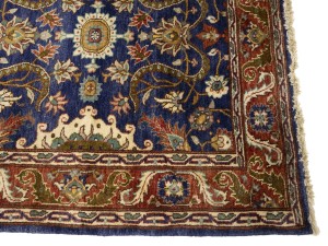 Navy Blue Floral Classic 4X16 Agra Jaipur Oriental Runner Rug