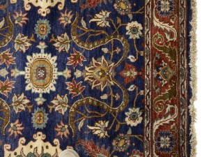 Navy Blue Floral Classic 4X16 Agra Jaipur Oriental Runner Rug