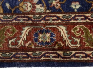 Navy Blue Floral Classic 4X16 Agra Jaipur Oriental Runner Rug