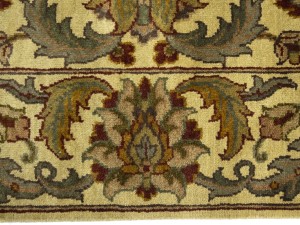 Golden Beige Floral Classic 4X6'5 Agra Jaipur Oriental Rug