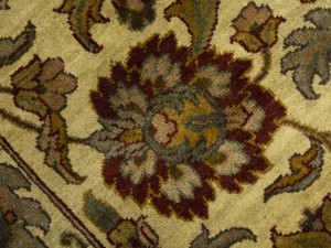 Golden Beige Floral Classic 4X6'5 Agra Jaipur Oriental Rug