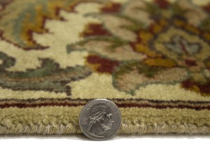 Golden Beige Floral Classic 4X6'5 Agra Jaipur Oriental Rug