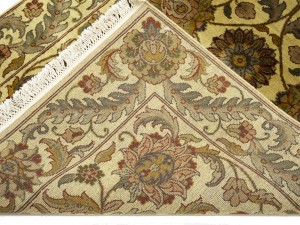 Golden Beige Floral Classic 4X6'5 Agra Jaipur Oriental Rug