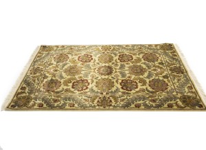 Golden Beige Floral Classic 4X6'5 Agra Jaipur Oriental Rug