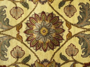 Golden Beige Floral Classic 4X6'5 Agra Jaipur Oriental Rug