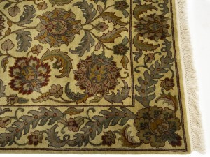 Golden Beige Floral Classic 4X6'5 Agra Jaipur Oriental Rug