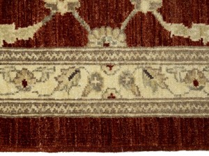 Scarlet Red Floral 3X9 Peshawar Pakistan Oriental Runner Rug