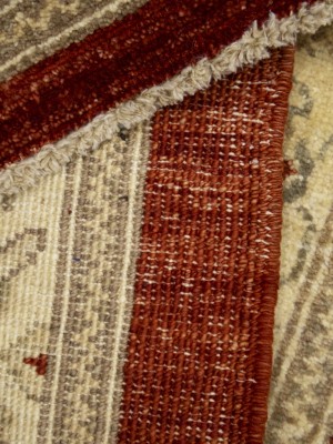 Scarlet Red Floral 3X9 Peshawar Pakistan Oriental Runner Rug