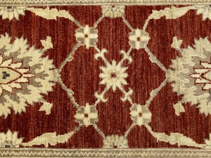 Scarlet Red Floral 3X9 Peshawar Pakistan Oriental Runner Rug