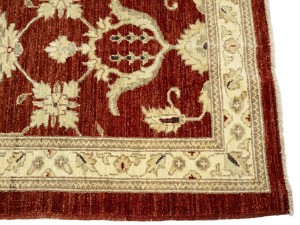 Scarlet Red Floral 3X9 Peshawar Pakistan Oriental Runner Rug