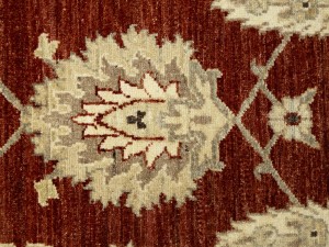 Scarlet Red Floral 3X9 Peshawar Pakistan Oriental Runner Rug