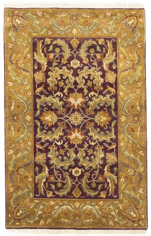 Purple Floral Classic 4X6 Agra Jaipur Oriental Rug