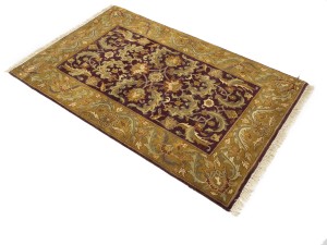 Purple Floral Classic 4X6 Agra Jaipur Oriental Rug