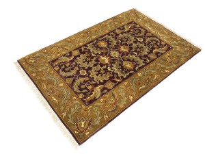 Purple Floral Classic 4X6 Agra Jaipur Oriental Rug