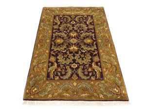 Purple Floral Classic 4X6 Agra Jaipur Oriental Rug