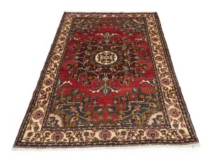 Vintage Red Floral Tribal 4'5X6'7 Hamedan Persian Rug