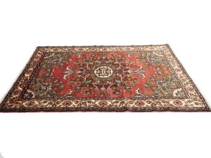 Vintage Red Floral Tribal 4'5X6'7 Hamedan Persian Rug