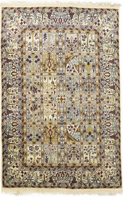 Cream Floral Classic 4X6 Agra Jaipur Oriental Rug