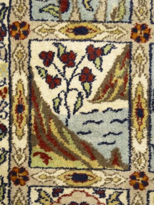 Cream Floral Classic 4X6 Agra Jaipur Oriental Rug