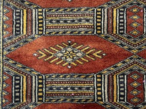 Vintage Rusty Red Tribal 4X6 Bokhara Pakistan Rug