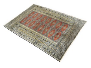 Vintage Rusty Red Tribal 4X6 Bokhara Pakistan Rug