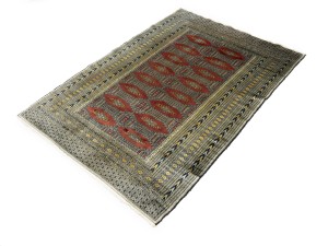 Vintage Rusty Red Tribal 4X6 Bokhara Pakistan Rug