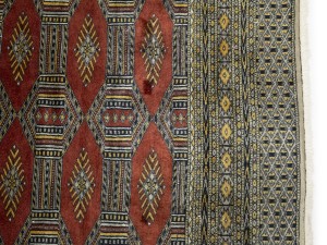 Vintage Rusty Red Tribal 4X6 Bokhara Pakistan Rug
