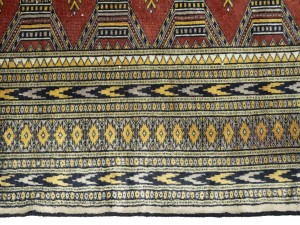 Vintage Rusty Red Tribal 4X6 Bokhara Pakistan Rug